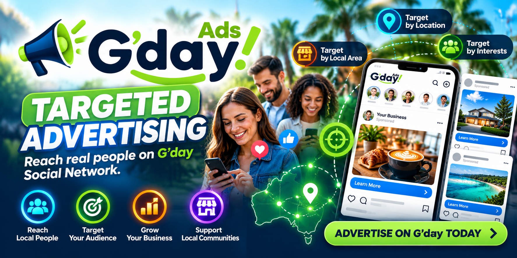 Find new customers and build your business with G'day Ads